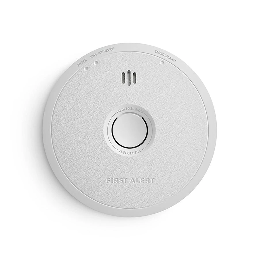 First Alert hardwired smoke alarm with ten year battery backup